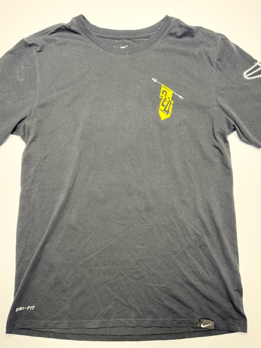 Nike Black Short Sleeve Dri-FIT Tee Kobe Bryant with Yellow Crest